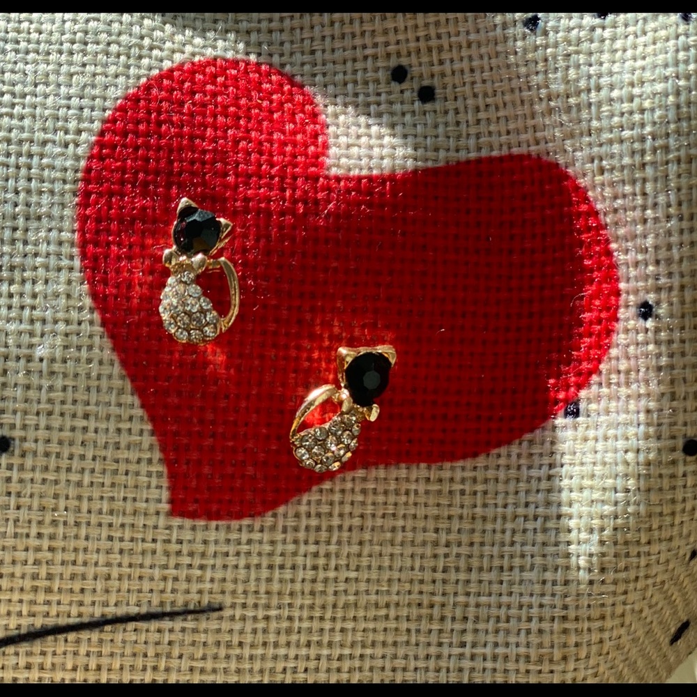 Sparkle Formal Kitty Earrings